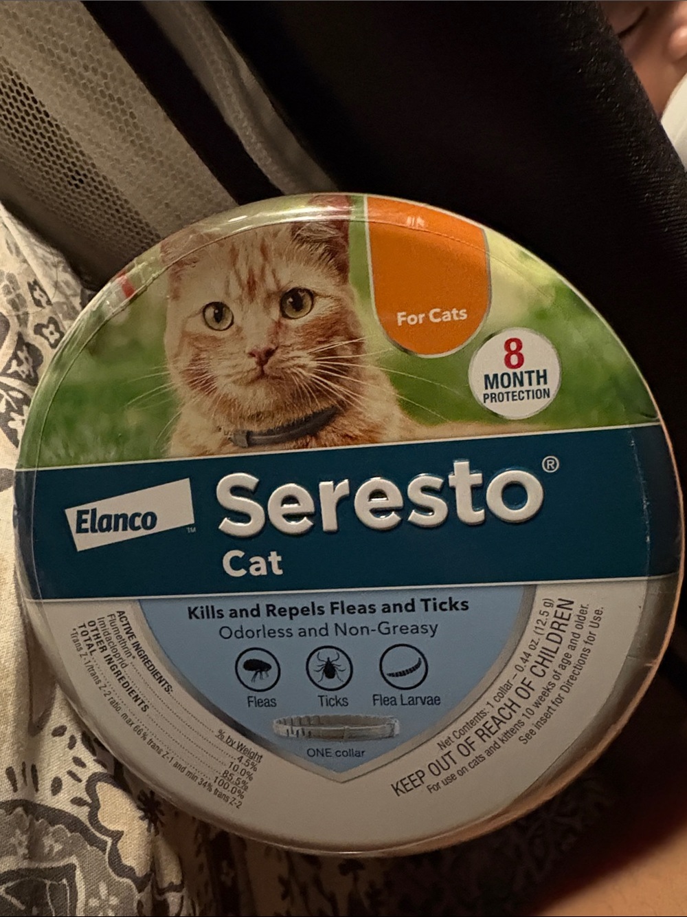 Elan Seresto Cat Flea & Tick Collar - Blue and Green